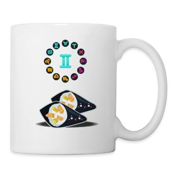 Sushi japonais Drôle Gémeaux Zodiaque Sushi Lover Jeu de mots - Mug blanc - blanc - Droite