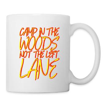 Campez dans les bois, pas sur la voie de gauche 3 - Mug blanc - blanc - Droite