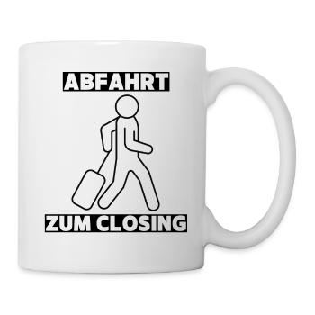 Abfahrt zum Closing - Mallorca Party 2022 - Tasse - Weiß - Rechts