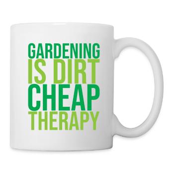 Gardening Is Dirt Cheap Therapy 2 - Mug - white - Right