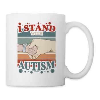 Je soutiens l’autisme - Mug blanc - blanc - Droite