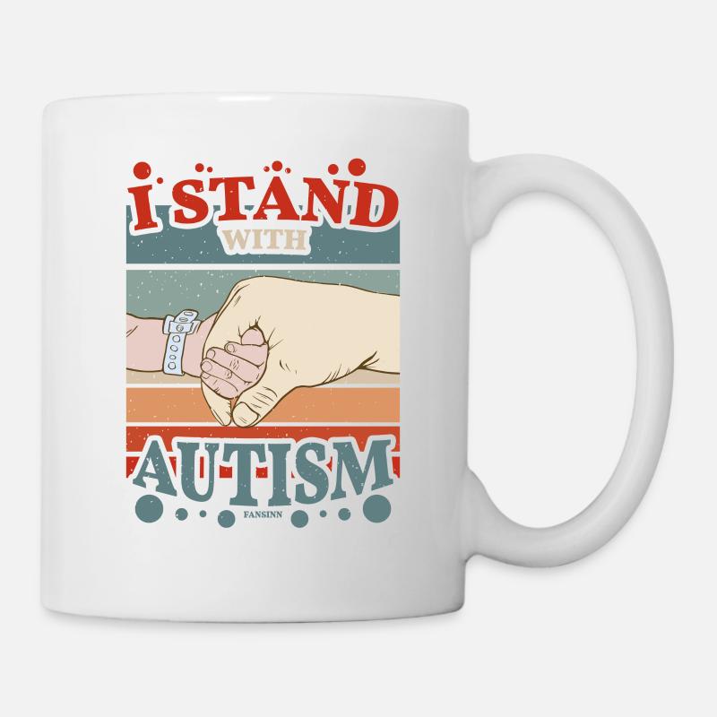 ich stehe zum Autismus - Tasse - Weiß