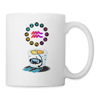 Japanese Sushi Funny Aquarius Zodiac Sushi Lover - Mug - white - Right