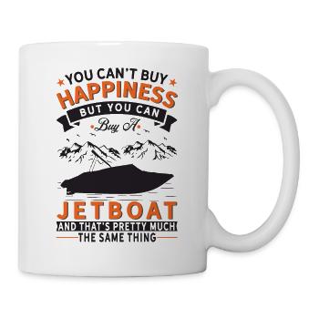 Je ne peux pas acheter de chance, mais Jetboat - Mug blanc - blanc - Droite