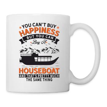 I can't buy happiness, but houseboat - Mug - white - Right