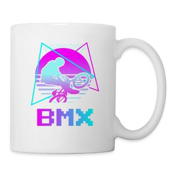 Retro Vintage Classic BMX Bike Cycling Rider - Tasse - Weiß - Rechts