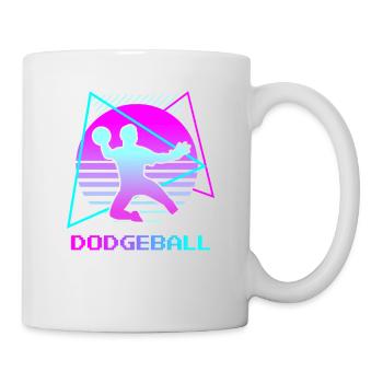 Joueur de Dodgeball Classique Rétro Vintage - Mug blanc - blanc - Droite