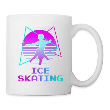 Retro Vintage Classic Ice Skating Skater - Tasse - Weiß - Rechts