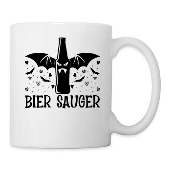 Halloween Bier Fledermaus Bier Sauger - Halloween - Tasse - Weiß - Rechts