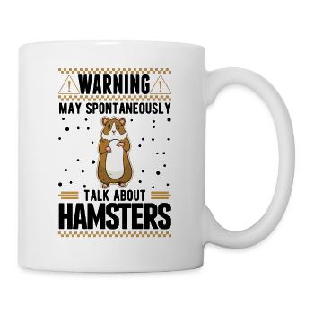Warnung Hamster Hamsterrad Goldhamster - Tasse - Weiß - Rechts