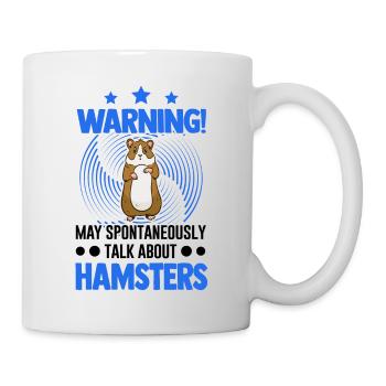 Warnung Hamster Hamsterrad Goldhamster - Tasse - Weiß - Rechts
