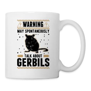 Avertissement Gerbille de course rat gerbille - Mug blanc - blanc - Droite