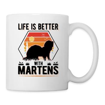 Life is better with Martens Marder Tree Marten - Mug - white - Right