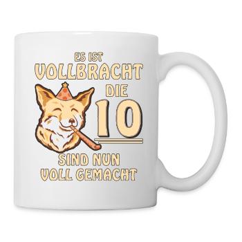 10 GEBURTSTAG - Tasse - Weiß - Rechts