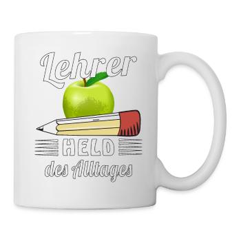 LEHRER HELD DES ALLTAGES - Tasse - Weiß - Rechts