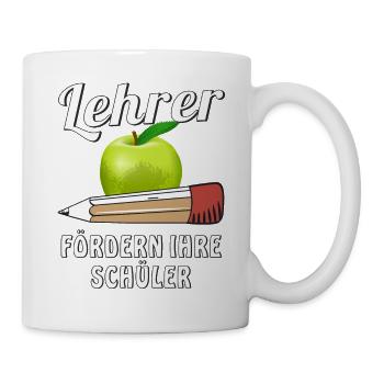 LEHRER FÖRDERN IHRE SCHÜLER - Tasse - Weiß - Rechts