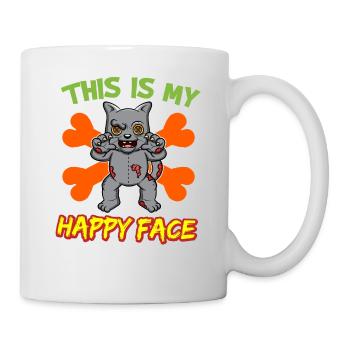 C’est mon visage heureux drôle de monstre d’Halloween - Mug blanc - blanc - Droite
