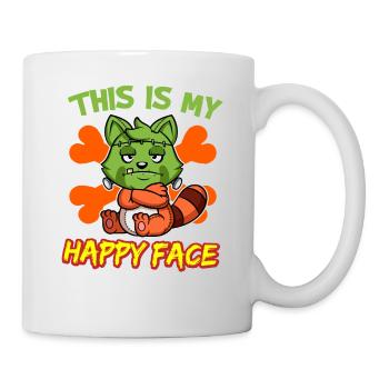 C’est mon visage heureux drôle de monstre d’Halloween - Mug blanc - blanc - Droite