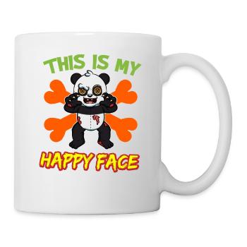 C’est mon visage heureux drôle de monstre d’Halloween - Mug blanc - blanc - Droite