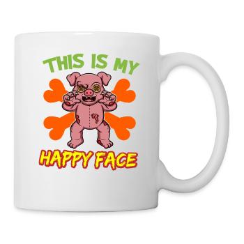 C’est mon visage heureux drôle de monstre d’Halloween - Mug blanc - blanc - Droite