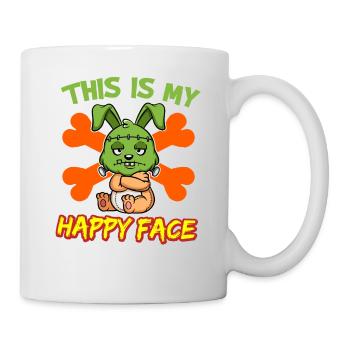 C’est mon visage heureux drôle de monstre d’Halloween - Mug blanc - blanc - Droite