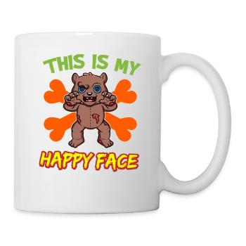 C’est mon visage heureux drôle de monstre d’Halloween - Mug blanc - blanc - Droite
