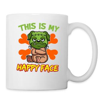 C’est mon visage heureux drôle de monstre d’Halloween - Mug blanc - blanc - Droite