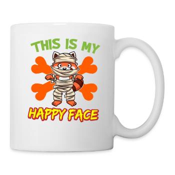 C’est mon visage heureux drôle de monstre d’Halloween - Mug blanc - blanc - Droite
