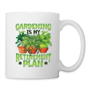 Gardening is my retirement plan gardener - Mug - white - Right