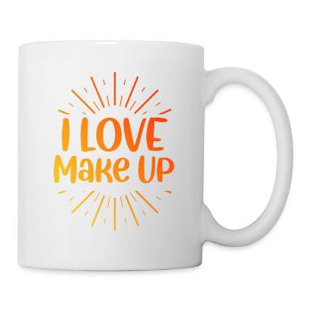 Ich liebe Make up - Tasse - Weiß - Rechts