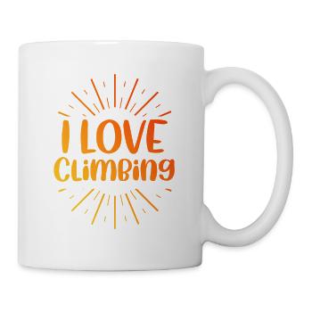 Ich liebe Klettern - Tasse - Weiß - Rechts