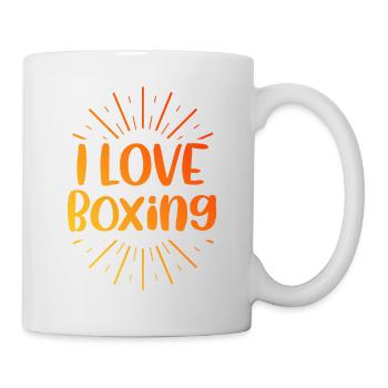 I love boxing - Mug - white - Right