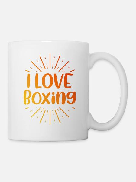 Ich liebe Boxen - Tasse - Weiß