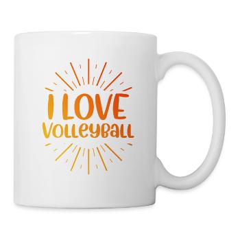 I love volleyball - Mug - white - Right