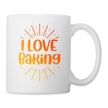 I love baking - Mug - white - Right