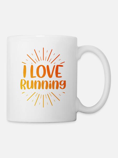 Ich liebe Rennen - Tasse - Weiß