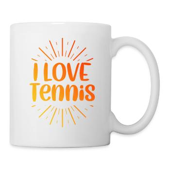 Ich liebe Tennis - Tasse - Weiß - Rechts