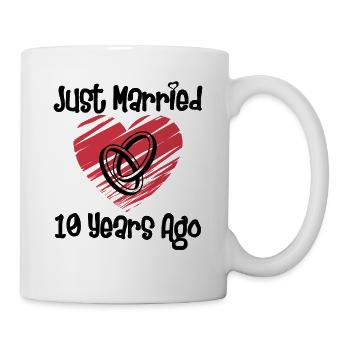 Je viens de me marier il y a 10 ans 10e anniversaire de mariage - Mug blanc - blanc - Droite