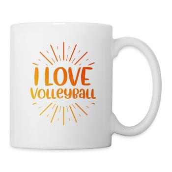 I love volleyball - Mug - white - Right