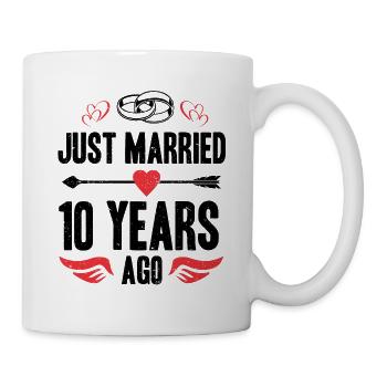 Je viens de me marier il y a 10 ans 10e anniversaire de mariage - Mug blanc - blanc - Droite