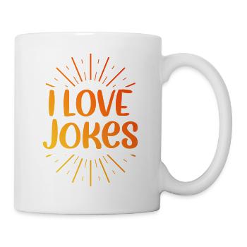 Ich liebe Witze - Tasse - Weiß - Rechts