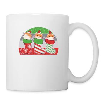 Hamster Pyjama de Noël Chaussettes Père Noël - Mug blanc - blanc - Droite