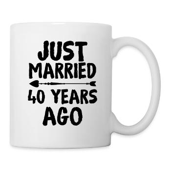 Je viens de me marier il y a 40 ans 40e anniversaire de mariage - Mug blanc - blanc - Droite