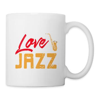 Aime-moi comme tu aimes Jazz Cool Retro Jazz Lover - Mug blanc - blanc - Droite
