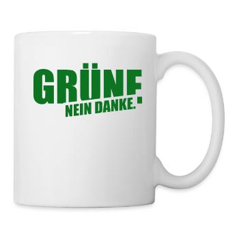 Grüne Nein Danke - Tasse - Weiß - Rechts