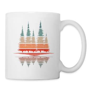 Retro Wald Outdoor Wandern Natur - Tasse - Weiß - Rechts