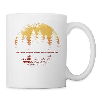 Retro Wald Outdoor Wandern Natur - Tasse - Weiß - Rechts