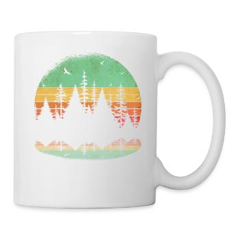 Retro Wald Outdoor Wandern Natur - Tasse - Weiß - Rechts