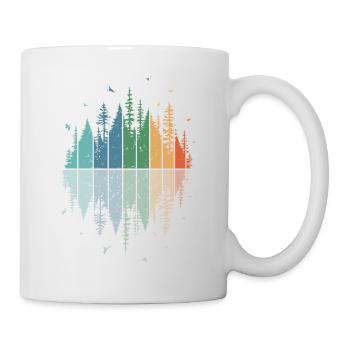 Retro Wald Outdoor Wandern Natur - Tasse - Weiß - Rechts