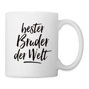Bruder der Welt Best Bro Ever Geschwister Bester - Tasse - Weiß - Rechts